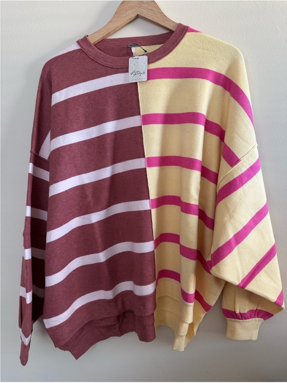 Free People Uptown Stripe colorblock Pullover